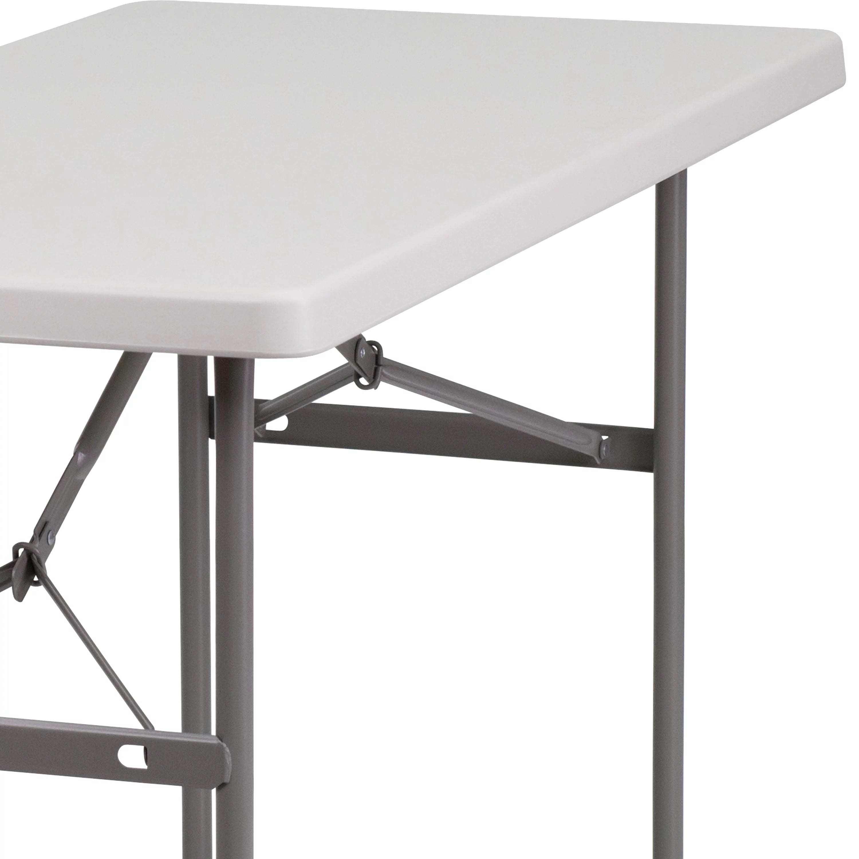 Plastic Folding Table 4-Foot Granite White F359171