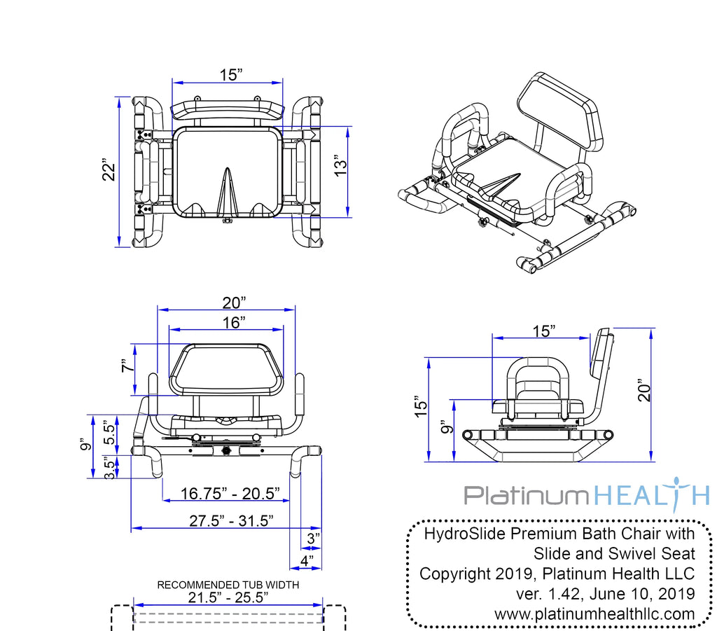 Padded Swivel Bath and Shower Chair V79247