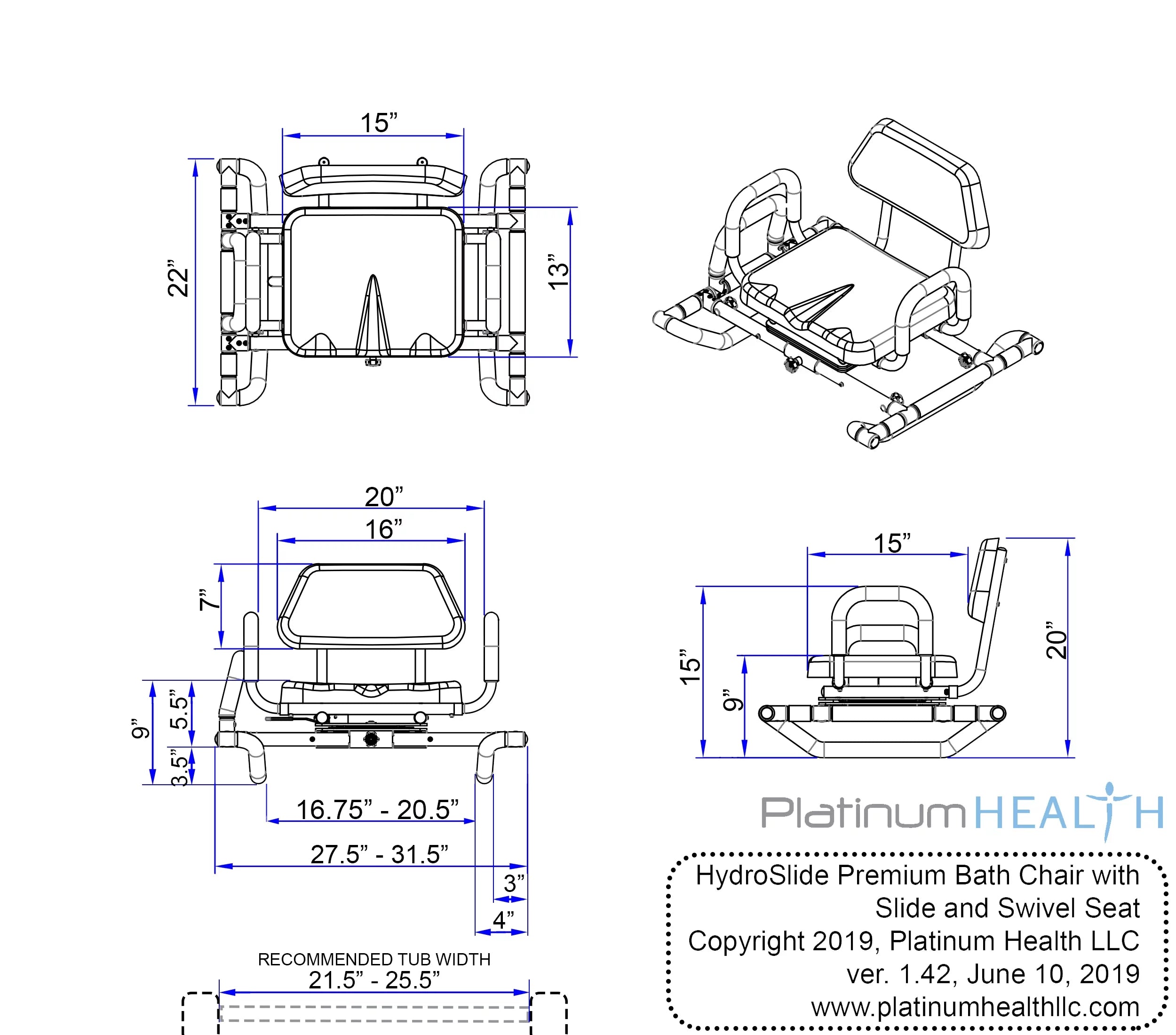 Padded Swivel Bath and Shower Chair V79247