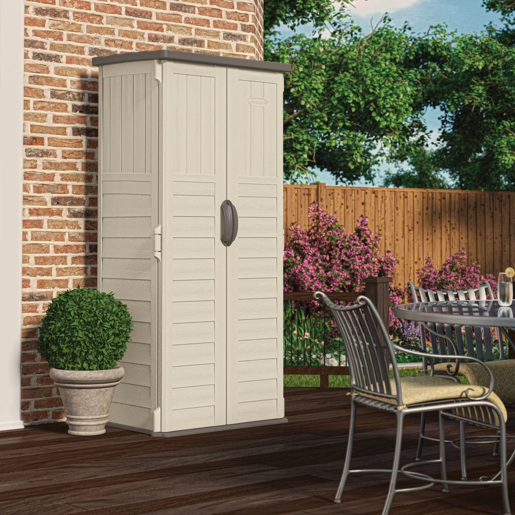 Resin Vertical Storage Shed, 22 Cubic Feet A2129
