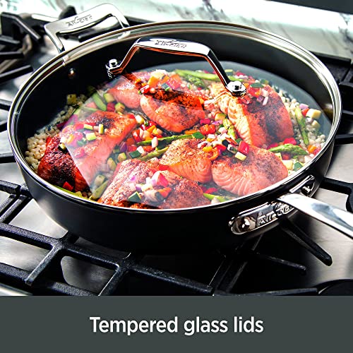 Hard Anodized Nonstick Cookware Set 10 Piece Oven Safe E442