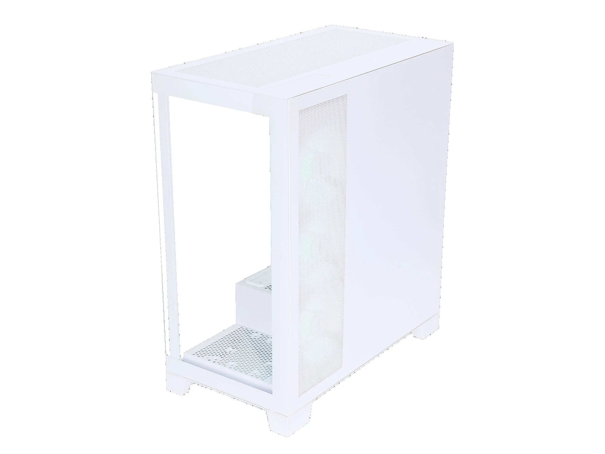 White Dual USB3.0 and Type C Tempered Glass ATX Mid Tower Gaming Computer Case with 4 x 120mm ARGB Fans J9160