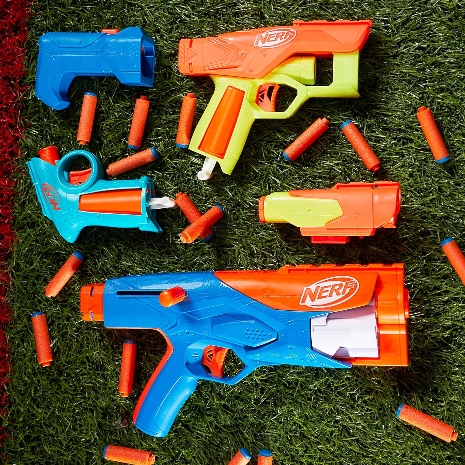 N Series Gear Up Pack, 3 Blasters, 18 Darts, Outdoor Games, Ages 8+ F2967