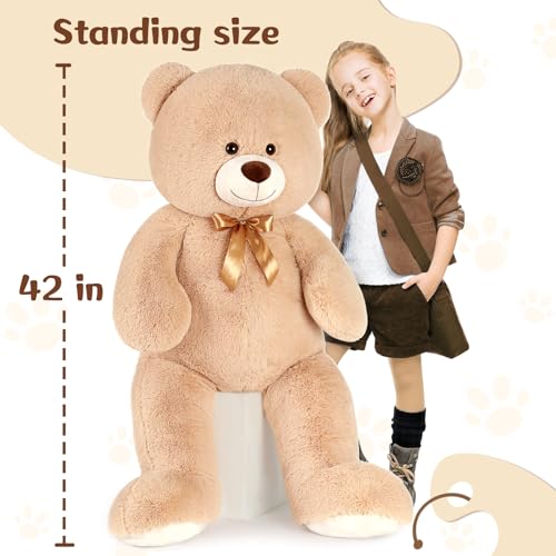 Giant Teddy Bear 3 Feet, Soft Plush Bear for Birthday, Christmas F4090