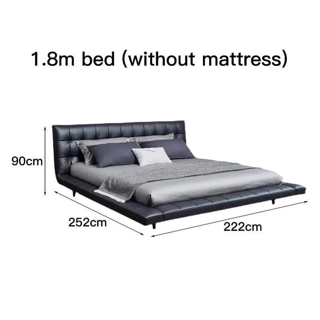 King Size Bed Frame with Leather Upholstery H2762