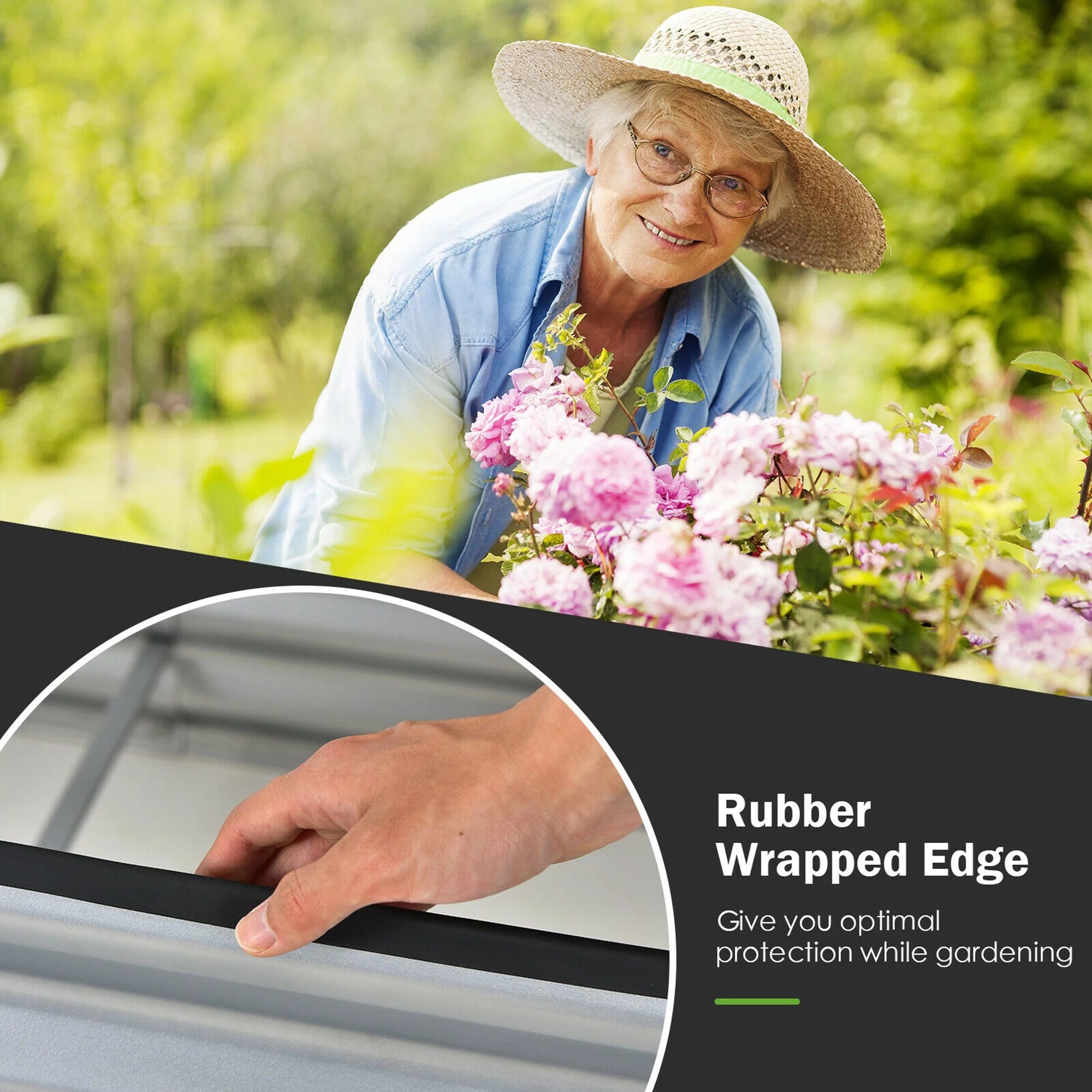 Galvanized Raised Garden Beds 6ft x 3ft x 2ft Metal Planter Box X565