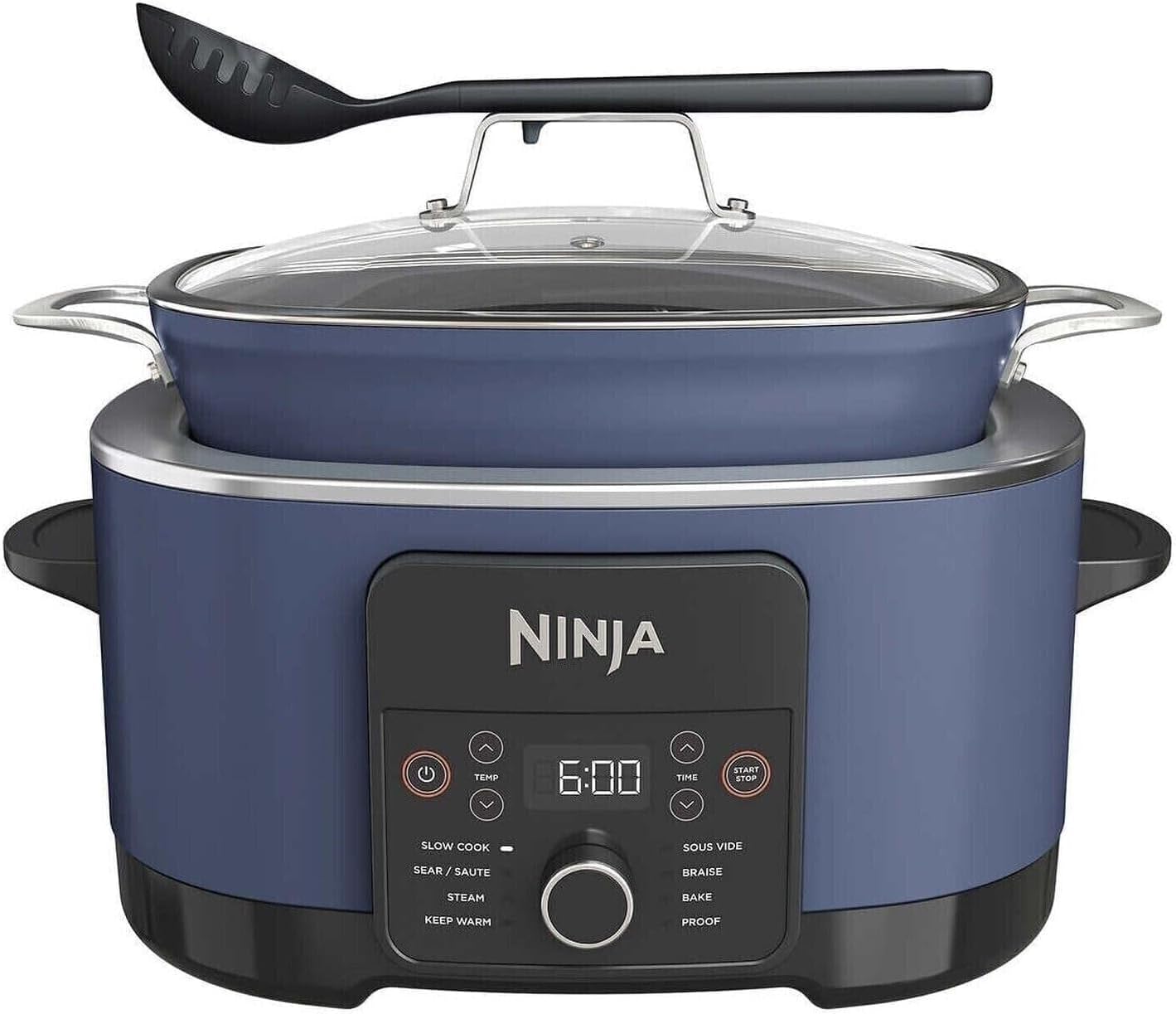 8.5 Quart Multi-Cooker with 8-in-1 Slow Cooker, Dutch Oven, Steamer, Glass Lid, Nonstick, Oven Safe Pot Y6222