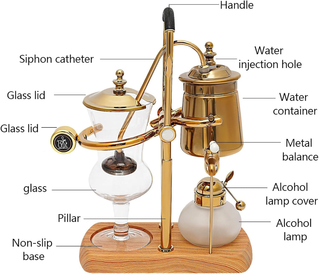 Siphon Coffee Maker, Vacuum Brewing System with Tee Handle T389202