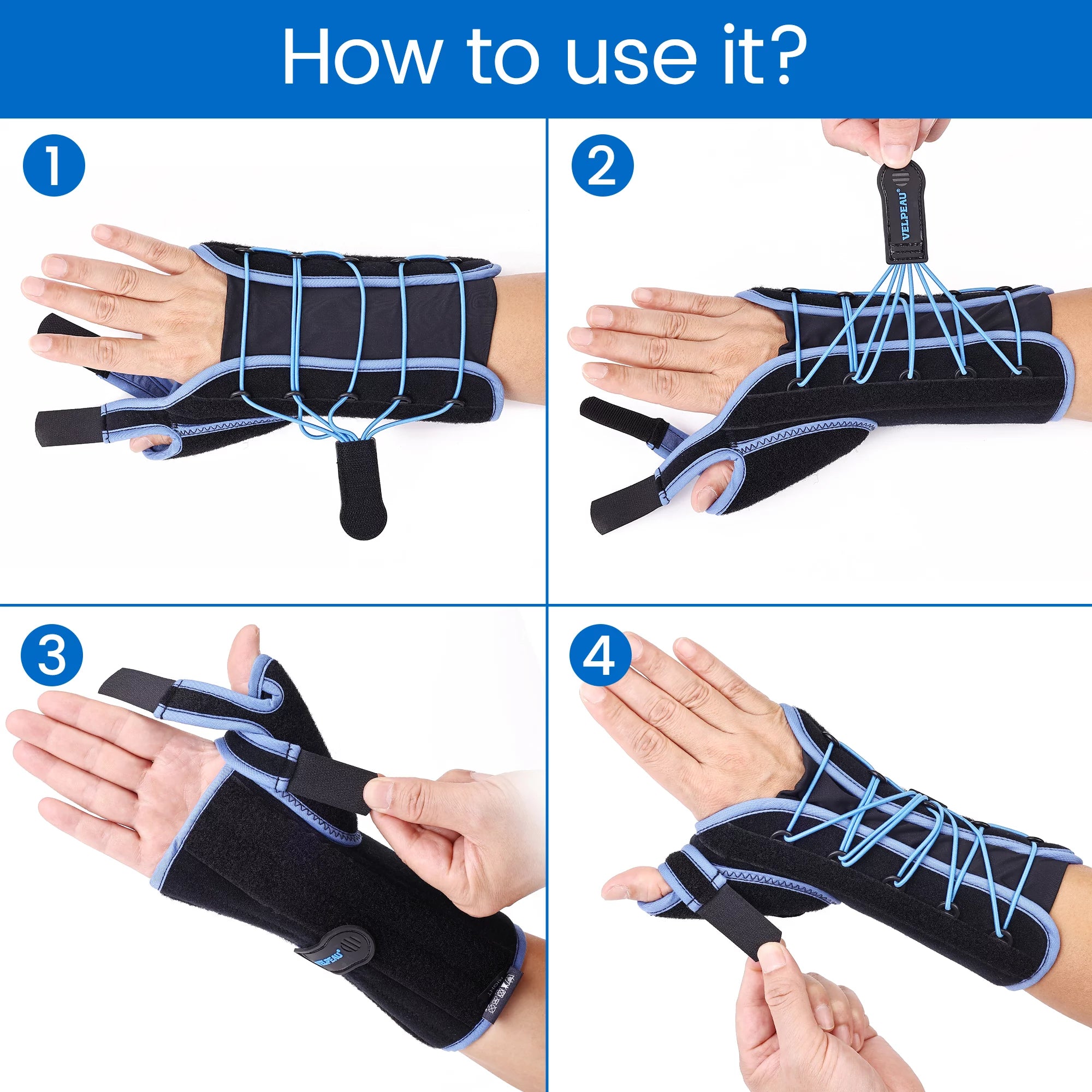Wrist Brace with Thumb Spica Splint, Right Hand, Small G196