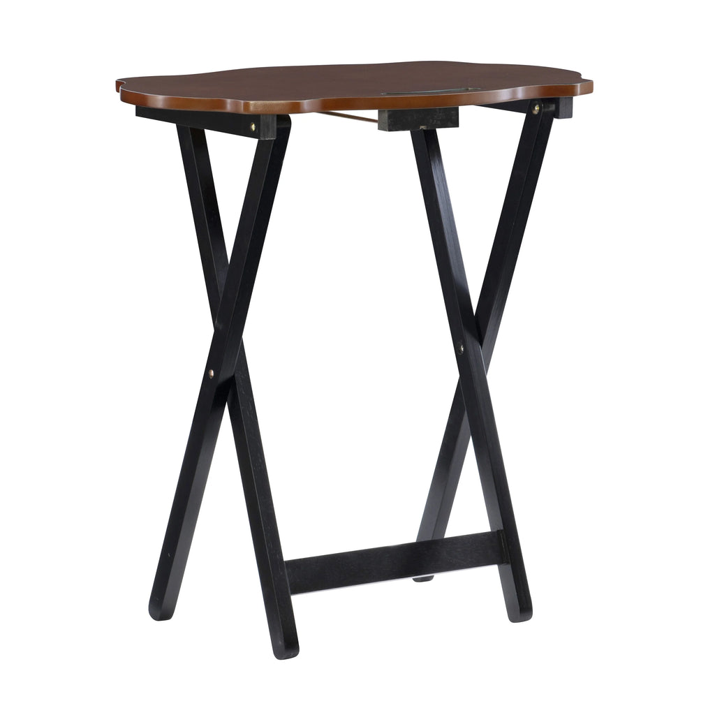 Folding Side Table 5-Piece Set with Stand, 26" Tall Y26089