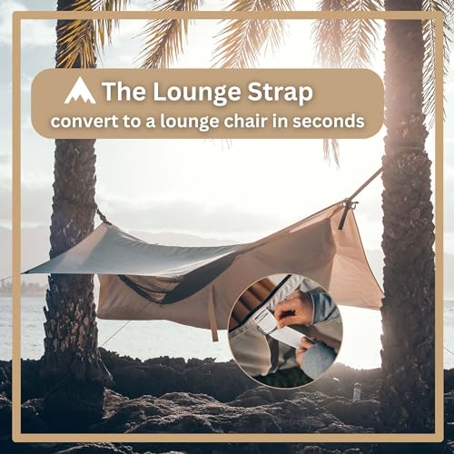 Lay Flat Hammock Tent with Mosquito Net, Insulated Pad and Rainfly D732