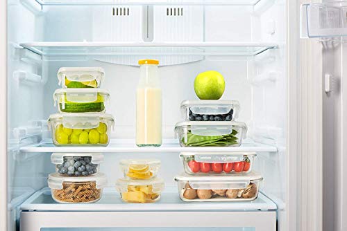 13 Pack Glass Meal Prep Containers with Lids, Multi-Compartment H7288