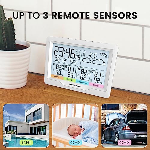 Wireless Indoor Outdoor Weather Station with Multiple Sensors, Digital Thermometer and Humidity Monitor U822633