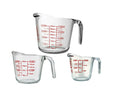 Anchor Hocking Glass Measuring Cups, 3 Piece Set (1 Cup, 2 Cup, 4 Cup liquid measuring cups)