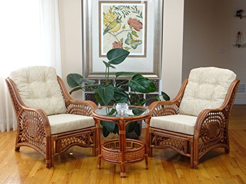 Natural Rattan Wicker Armchair with Cushion U12008