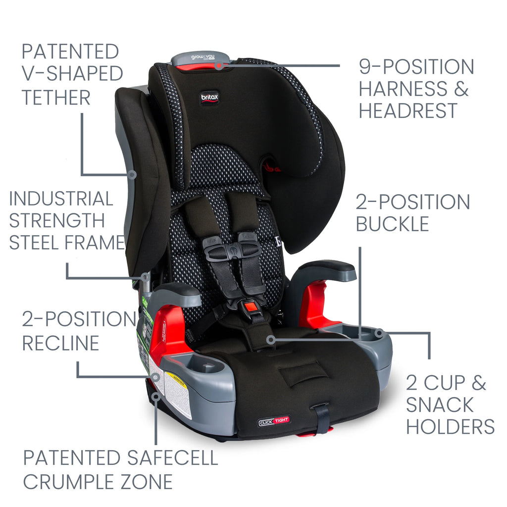 2-in-1 High Back Booster Car Seat, Cool Flow Grey C646412