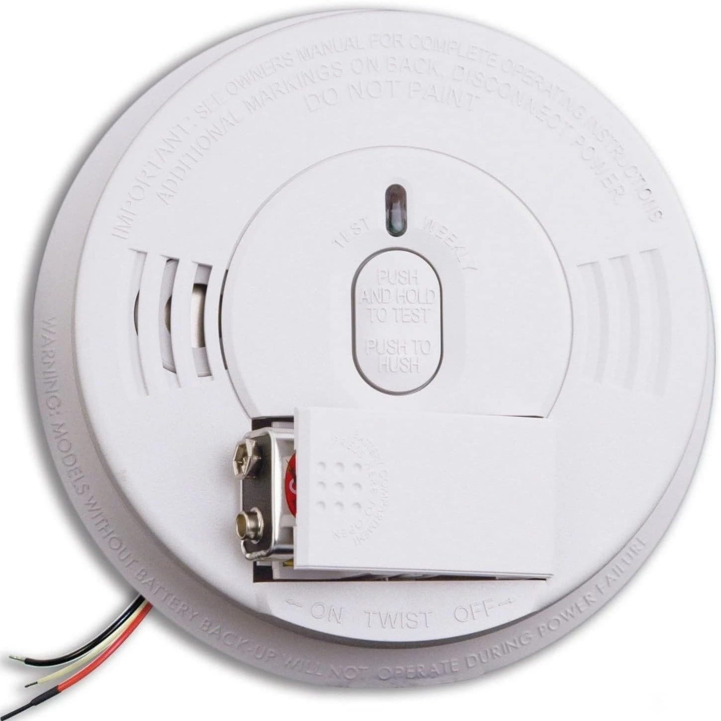 Smoke Detector 2-Pack, Hardwired with Battery Backup J580066