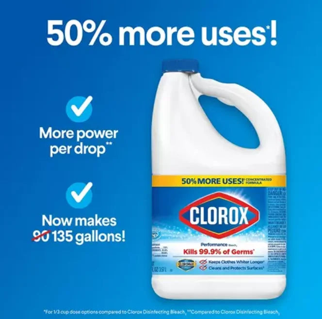 Performance Bleach, 121 Oz, Pack of 3 K24226