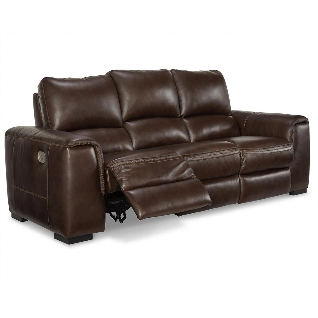Leather Power Reclining Sofa with Headrest R451