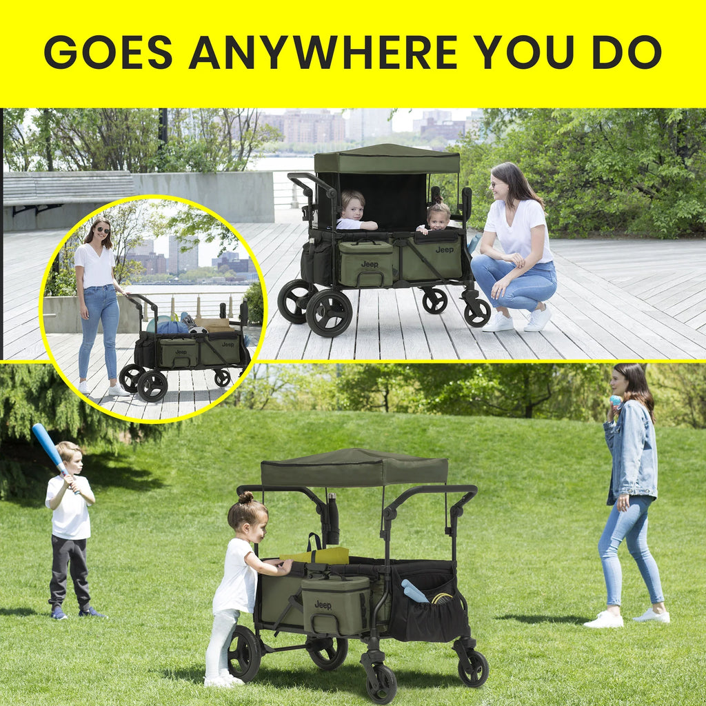 Deluxe Wrangler Wagon Stroller with Cooler Bag and Parent Organizer V80516