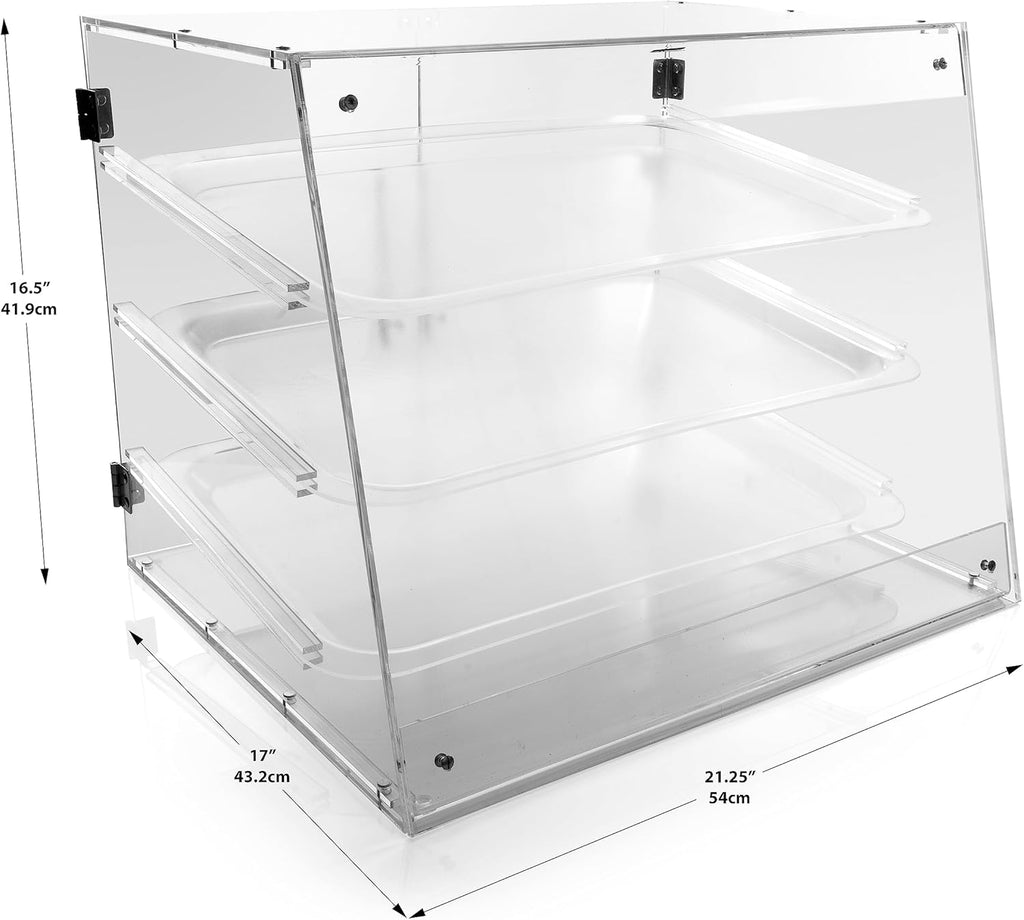 3-Tier Countertop Pastry Display Case with Rear Door L273228