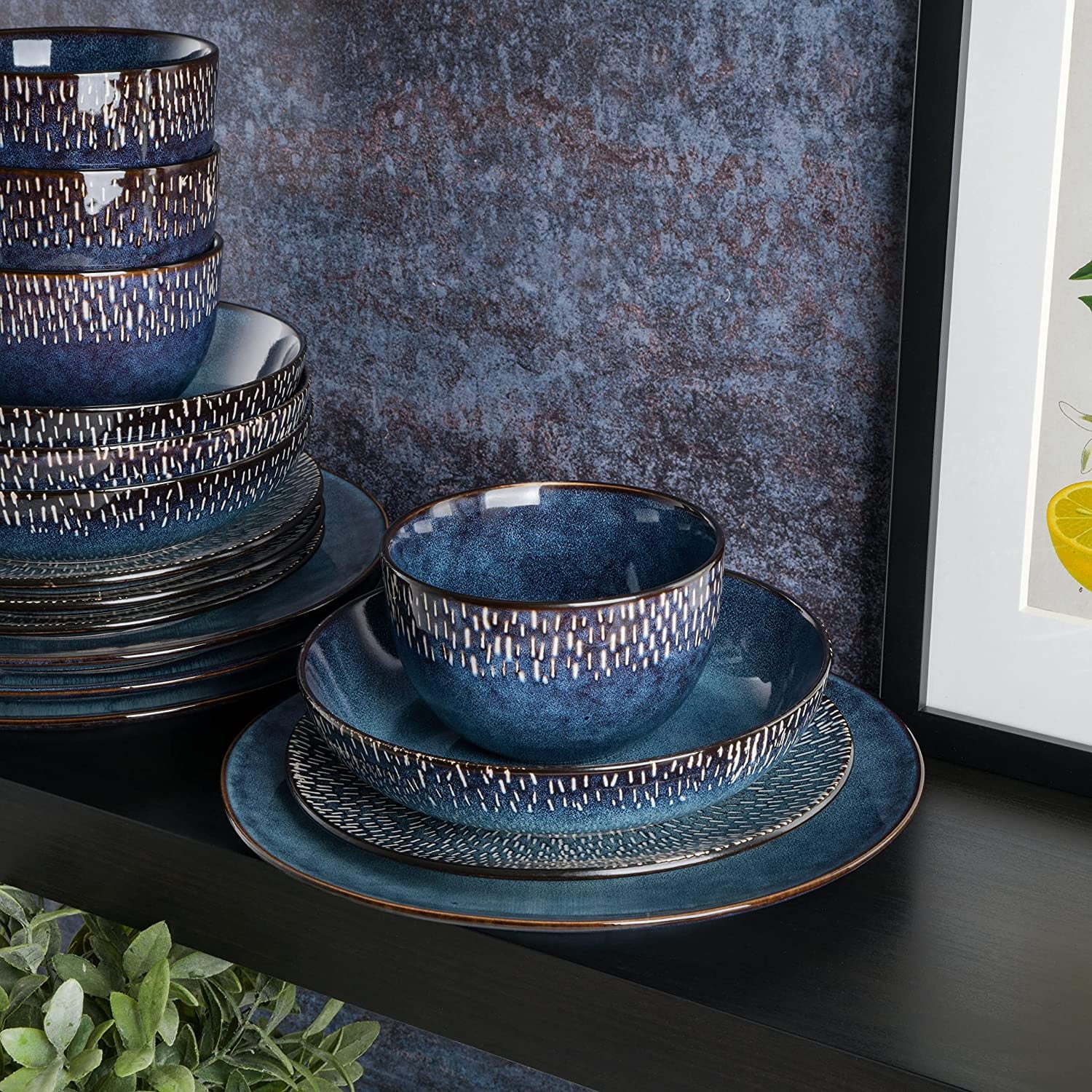 16-Piece Dinnerware Set - Cobalt L419022