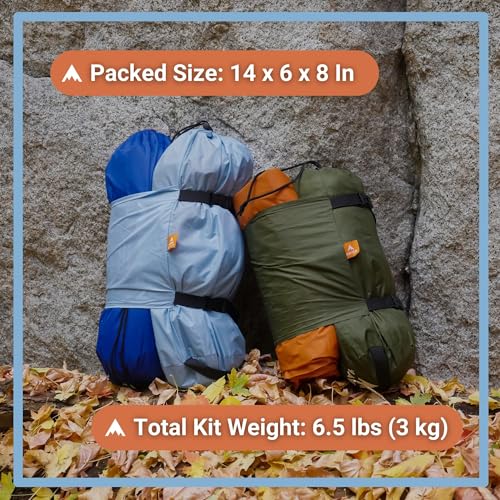 Lay Flat Hammock Tent with Mosquito Net, Insulated Pad and Rainfly D732