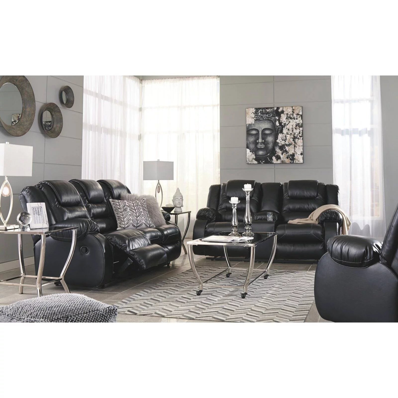 Reclining Loveseat with Console in Chocolate A984818