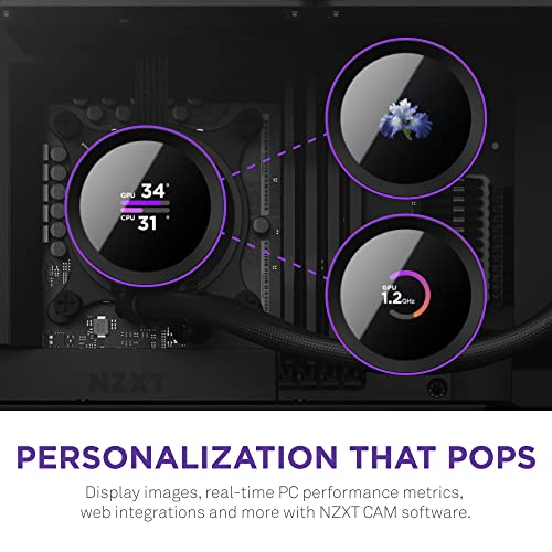 240mm AIO CPU Liquid Cooler with LCD Display and RGB Fans O775