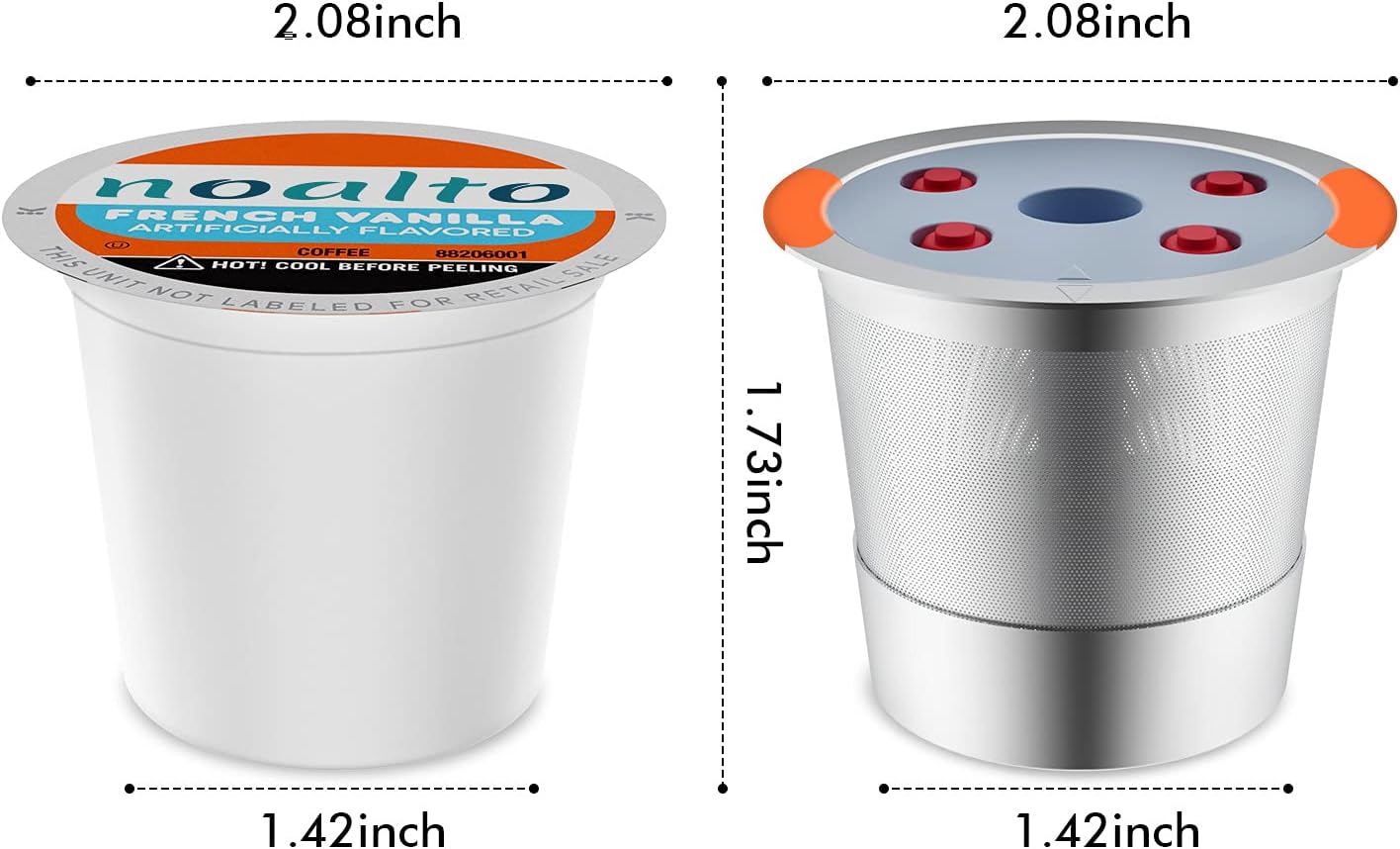 Reusable Single Serve Coffee Filter Cup (1 Pack) K499
