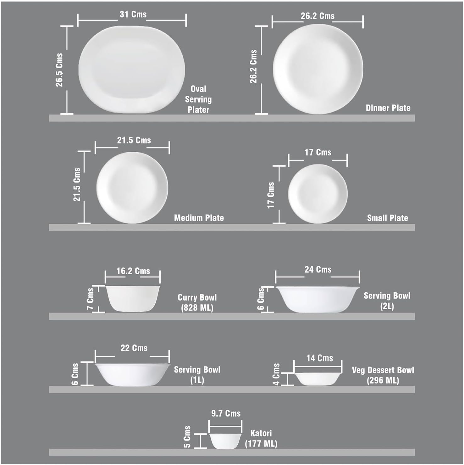 Winter Frost White Glass 30-Piece Dinner Set P913