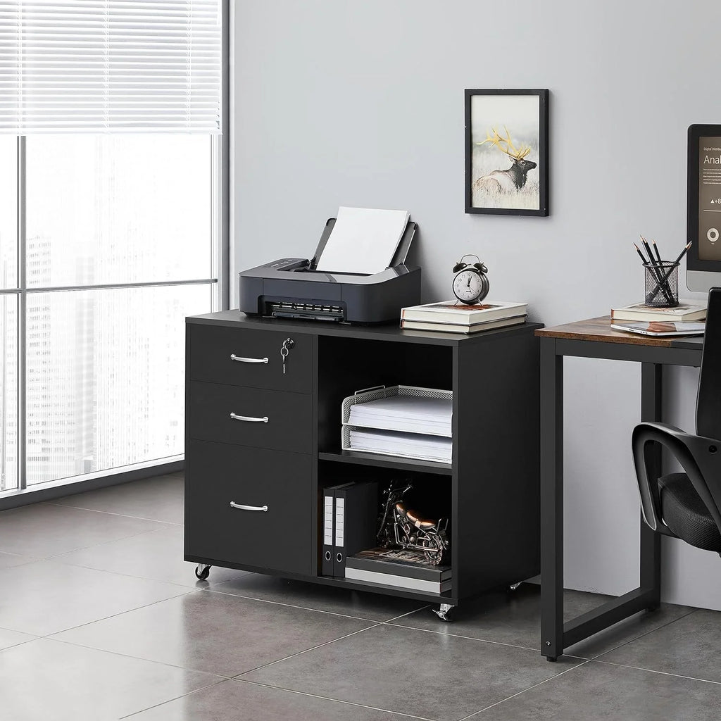 3 Drawer Lateral File Cabinet with Lock for Letter A4 Q625797