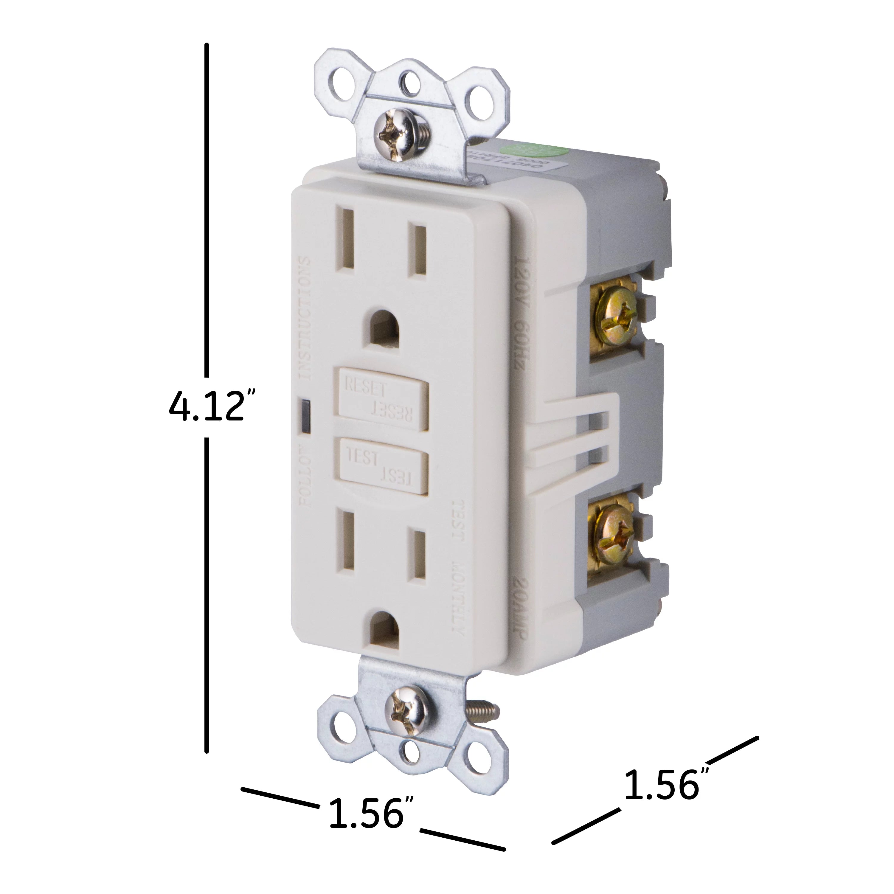 20A GFCI Outlet, White Q29072