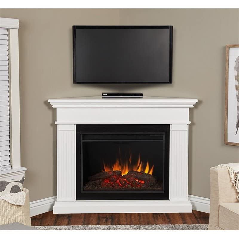 Corner Electric Fireplace Mantel Heater with Remote Control, 1500W I377501