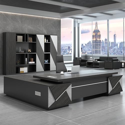 94-Inch Executive Desk, Large Computer Office Desk Workstation for Home Office C36941