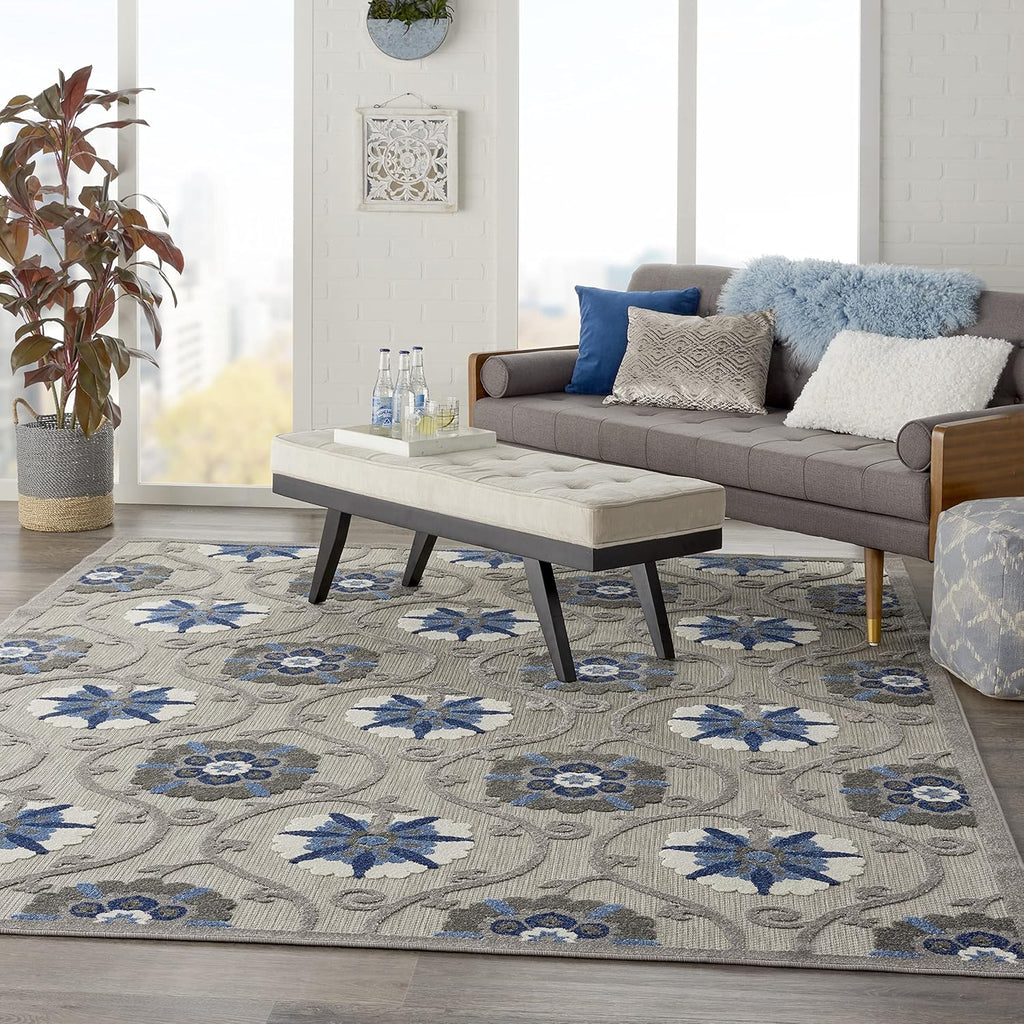 Indoor/Outdoor Area Rug 7x10, Easy Cleaning, Non Shedding S73399
