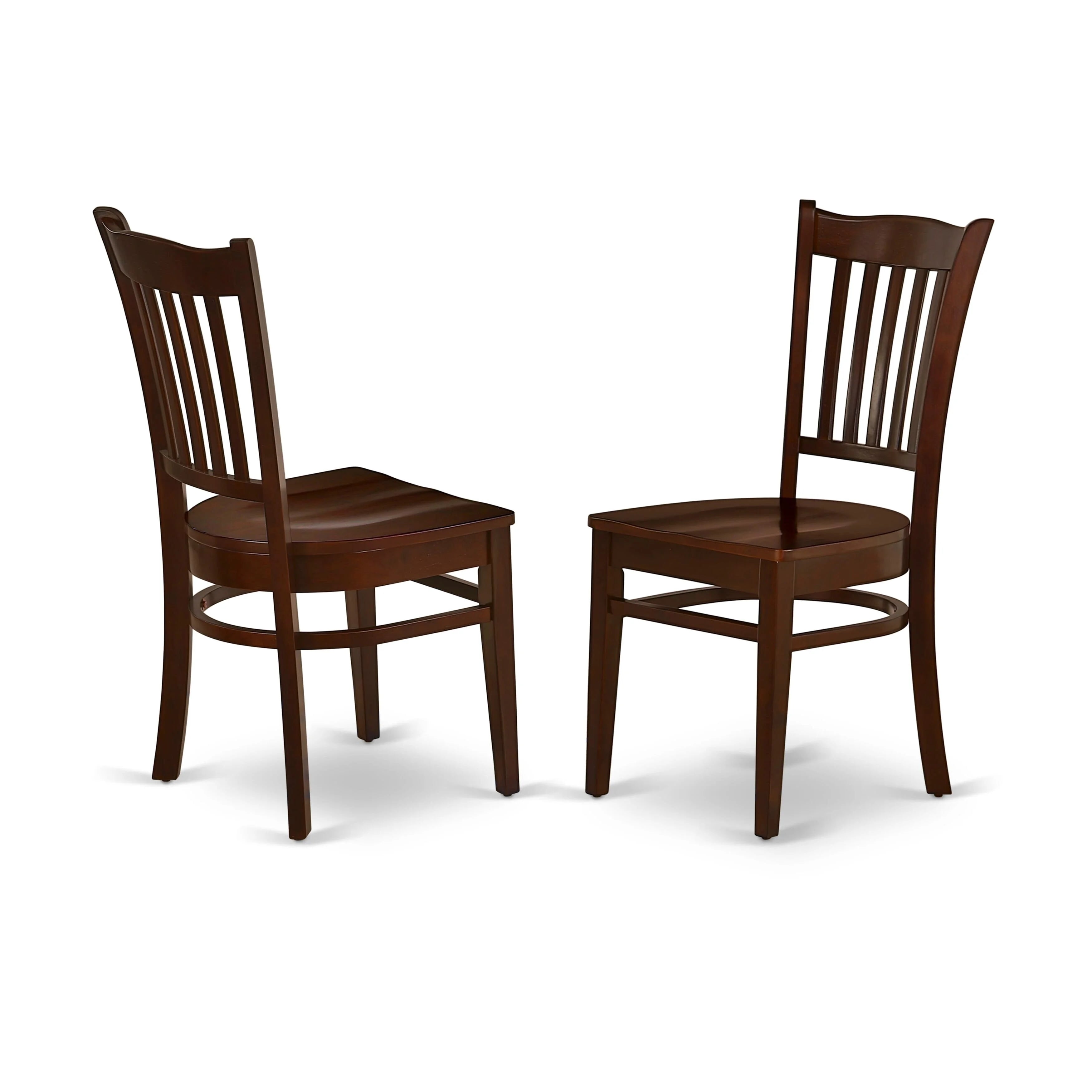 Wood Dining Chairs in Mahogany, Set of 2 S15238