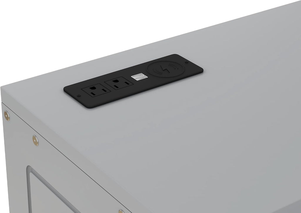 Queen Size Murphy Bed with Shelves, Cabinets and USB Ports S875414