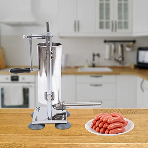 Vertical Stainless Steel Sausage Stuffer, 6Lbs Suction Cup Type Z362