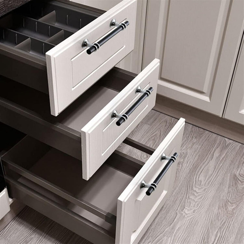 Cabinet Handles Drawer Pulls Modern Black Gold Zinc Alloy M613298