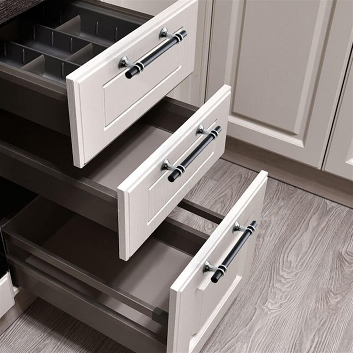 Cabinet Handles Drawer Pulls Modern Black Gold Zinc Alloy M613298