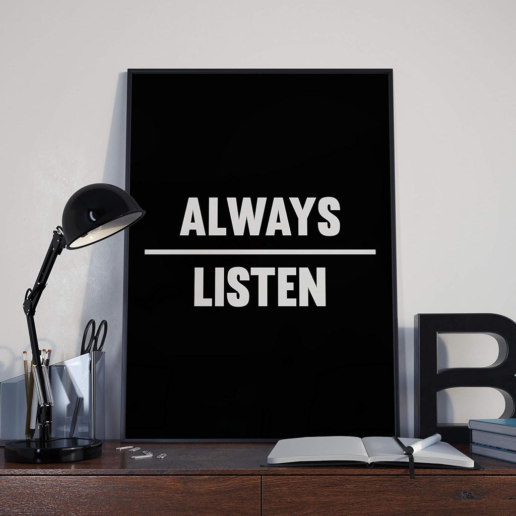 Inspirational Quote Poster Print, Motivational Office Wall Decor, Unframed F427