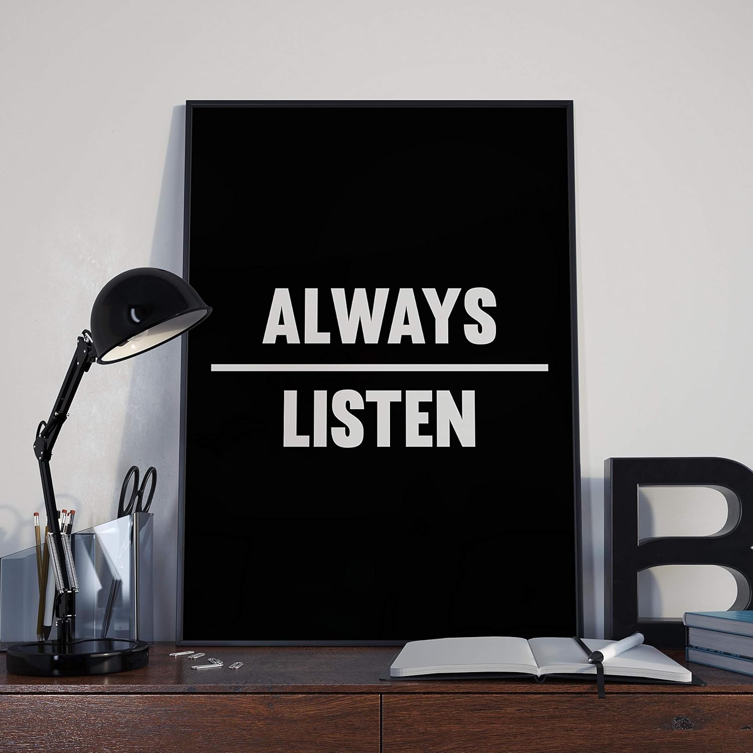 Inspirational Quote Poster Print, Motivational Office Wall Decor, Unframed F427