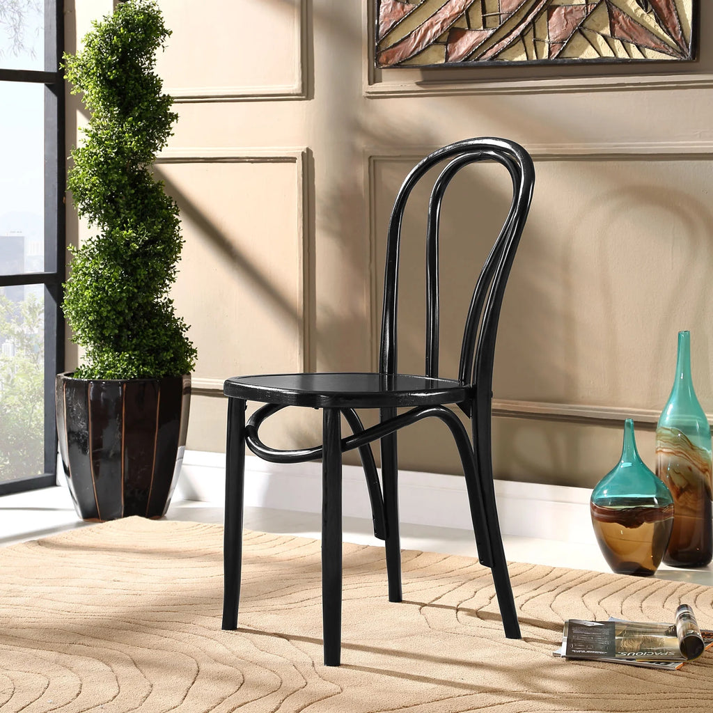 Black Wood Dining Side Chair N410716