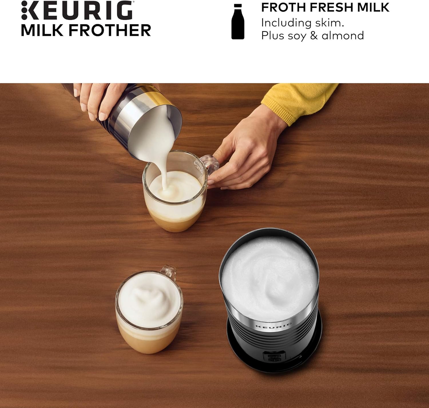 Single Serve Coffee Maker with Milk Frother O815770