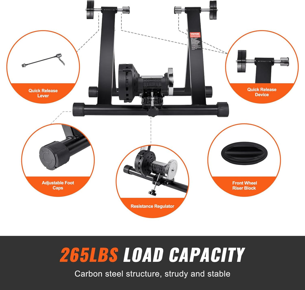 Magnetic Bike Trainer Stand for 26"-29" Wheels, Indoor Cycling Exercise A299472