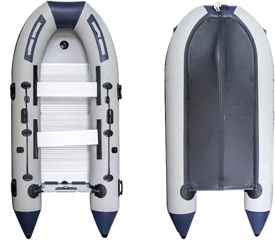 Inflatable Fishing Boat 7.5 ft 2-Person Portable Raft Kayak with Aluminum Bottom Q40583