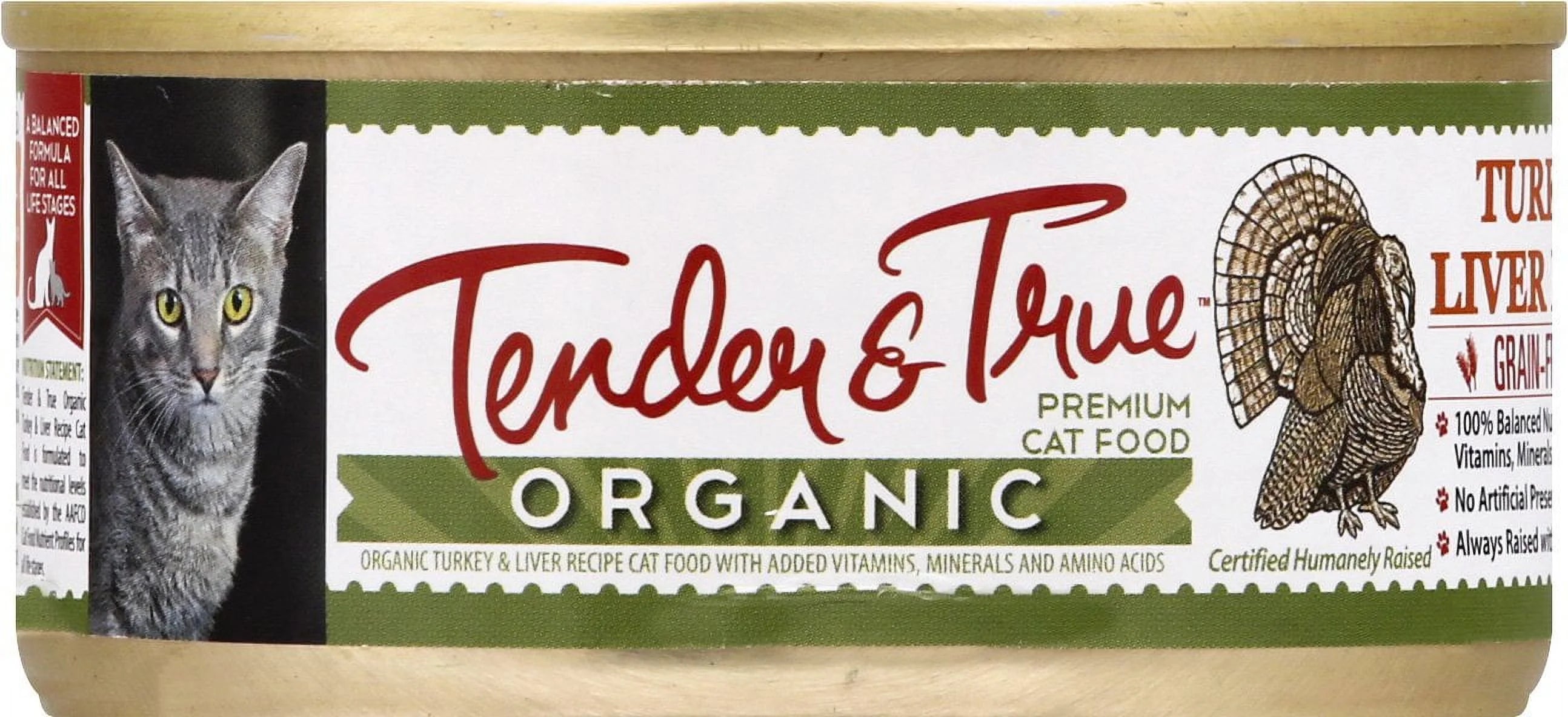 Organic Cat Food Wet Turkey Liver, 5.5 oz, Pack of 24 S1585