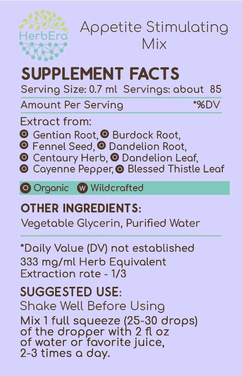 Appetite Stimulating Alcohol-Free Extract Tincture, 2 oz R758
