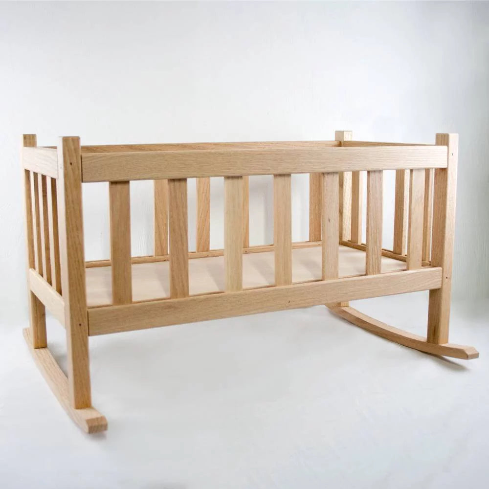 Oak Child Doll Rocking Cradle Toy 22 inch X3744